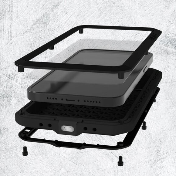 Гибридный чехол LOVE MEI для iPhone 14 Pro Max (черный) Гибридный чехол LOVE MEI для iPhone 14 Pro Max (черный)