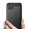 Чехол-накладка Carbon Fibre для Realme C20 / Realme C11 2021 (черный)
