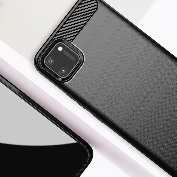 Чехол-накладка Carbon Fibre для Realme C20 / Realme C11 2021 (черный) Чехол-накладка Carbon Fibre для Realme C20 / Realme C11 2021 (черный)