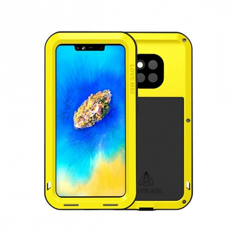 Гибридный чехол LOVE MEI для Huawei Mate 20 Pro (желтый)