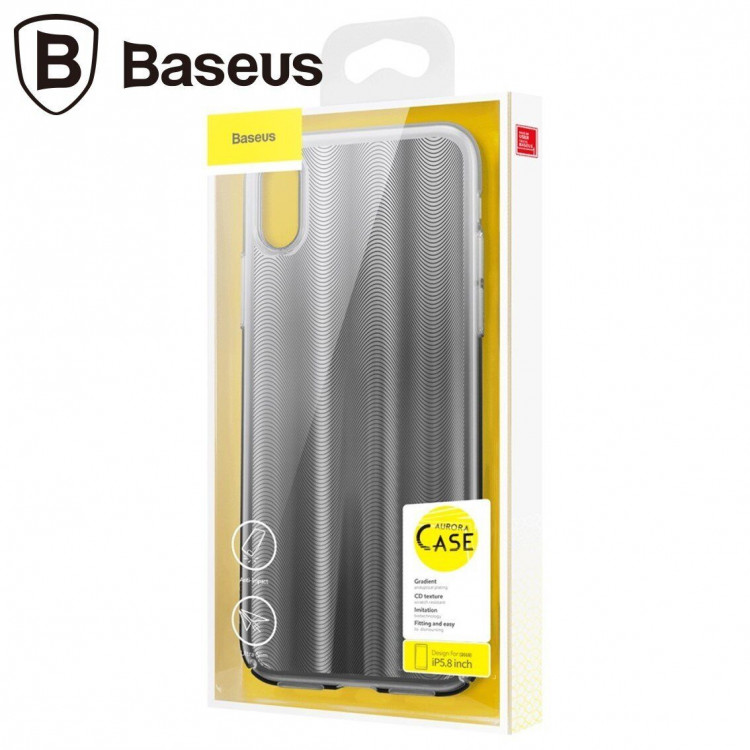 Чехол Baseus Aurora Series для iPhone XS / iPhone X (черный)