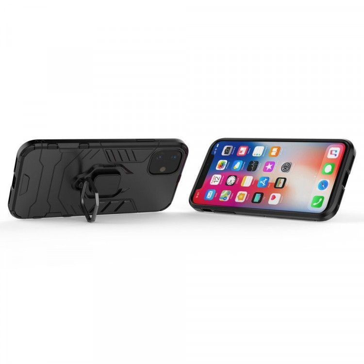 Чехол Armor Ring Holder для iPhone 11 (черный)