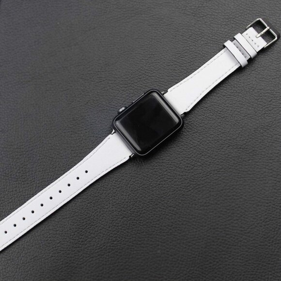 Кожаный ремешок для Apple Watch 42 и 44мм (белый) Кожаный ремешок для Apple Watch 42 и 44мм (белый)