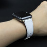 Кожаный ремешок для Apple Watch 42 и 44мм (белый)