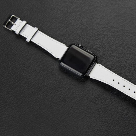 Кожаный ремешок для Apple Watch 42 и 44мм (белый) Кожаный ремешок для Apple Watch 42 и 44мм (белый)