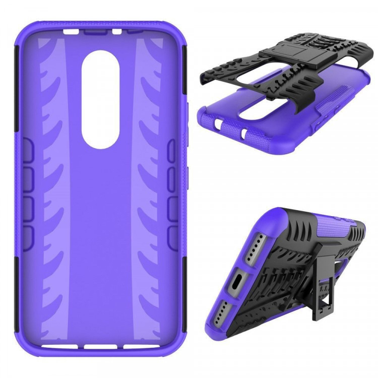 Чехол Hybrid Armor для Motorola Moto M (черный + фиолетовый)