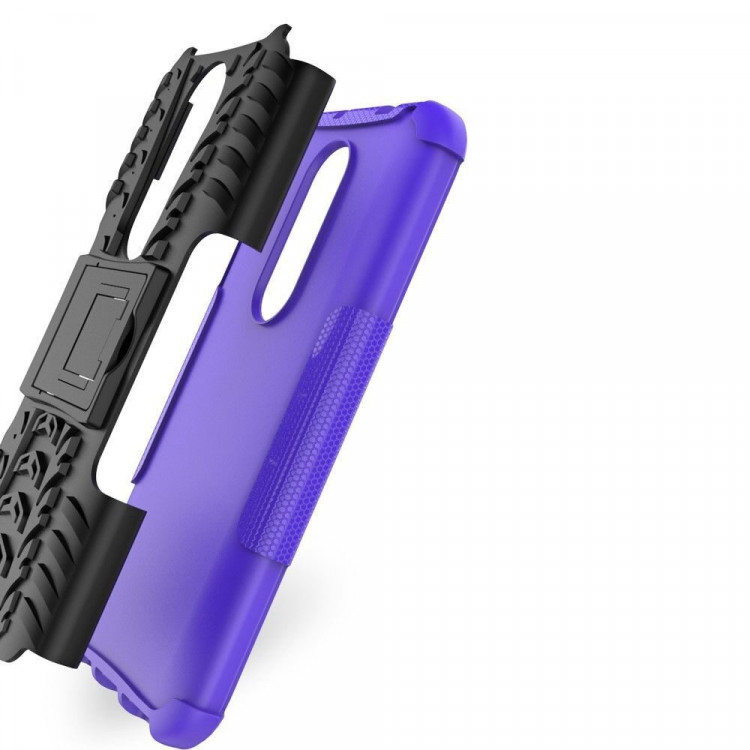 Чехол Hybrid Armor для Motorola Moto M (черный + фиолетовый)