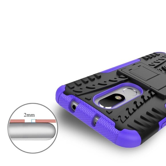Чехол Hybrid Armor для Motorola Moto M (черный + фиолетовый) Чехол Hybrid Armor для Motorola Moto M (черный + фиолетовый)