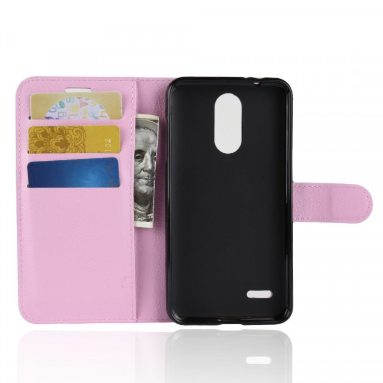 Чехол с визитницей для LG K8 (2018) / K9 (розовый)
