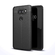 Чехол-накладка Litchi Grain для LG V30s (черный)