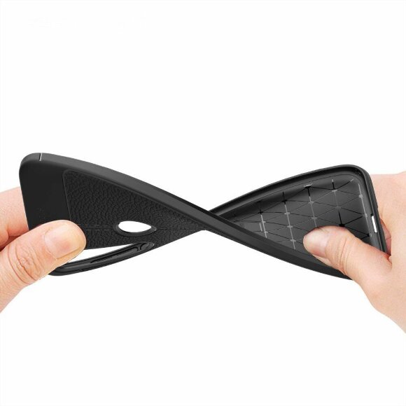 Чехол-накладка Litchi Grain для Motorola Moto G8 Plus (красный)