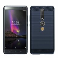 Чехол-накладка Carbon Fibre для Lenovo Phab 2 Pro (темно-синий)