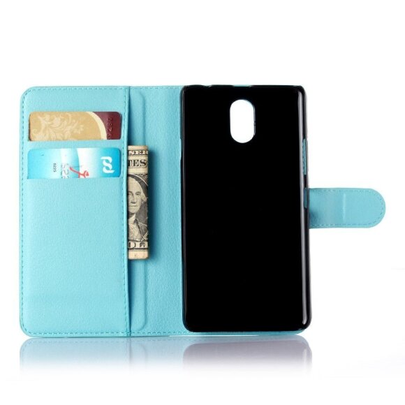 Чехол с визитницей для Lenovo Vibe P1m (голубой)