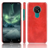 Кожаная накладка-чехол для Nokia 7.2 / Nokia 6.2 (красный) Кожаная накладка-чехол для Nokia 7.2 / Nokia 6.2 (красный)