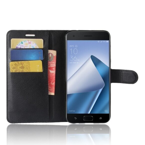 Чехол с визитницей для Asus ZenFone 4 Pro ZS551KL (черный) Чехол с визитницей для Asus ZenFone 4 Pro ZS551KL (черный)