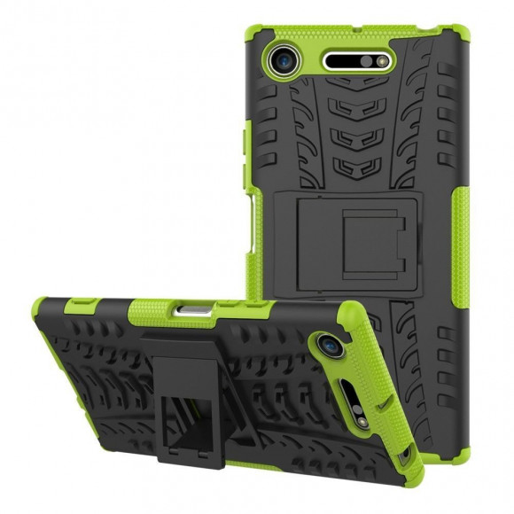 Чехол Hybrid Armor для Sony Xperia XZ1 (черный + зеленый) Чехол Hybrid Armor для Sony Xperia XZ1 (черный + зеленый)