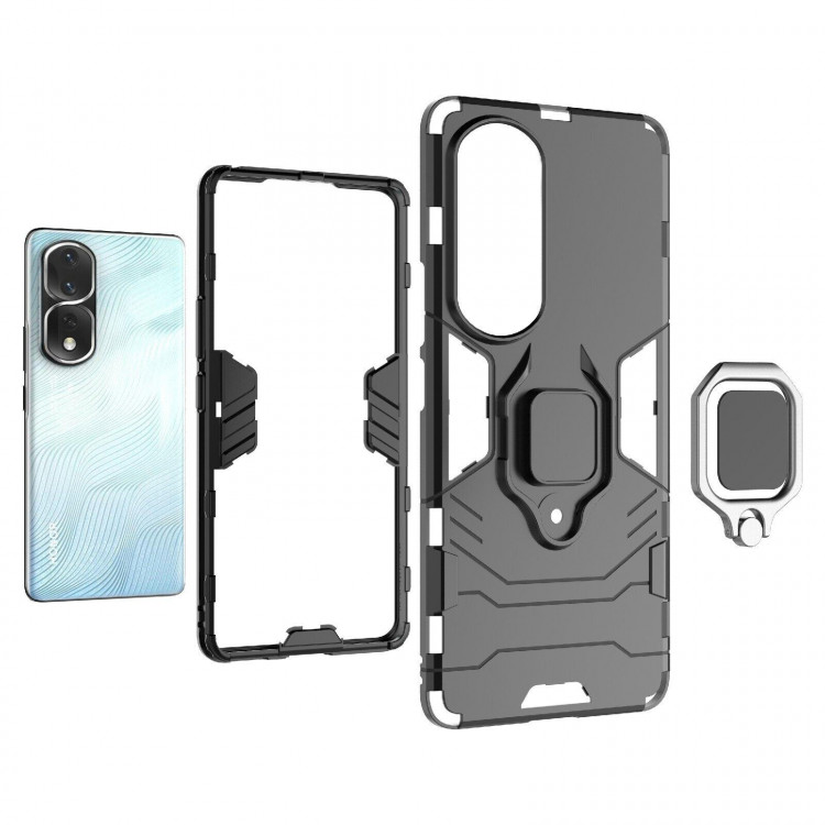 Чехол Armor Ring Holder для Honor 80 Pro (черный)