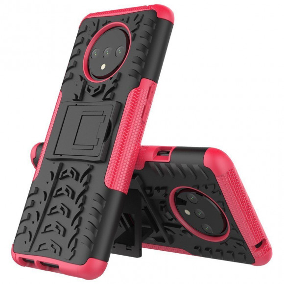 Чехол Hybrid Armor для OnePlus 7T (черный + розовый) Чехол Hybrid Armor для OnePlus 7T (черный + розовый)