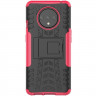 Чехол Hybrid Armor для OnePlus 7T (черный + розовый)