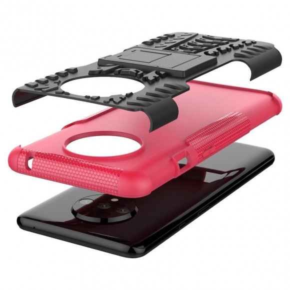 Чехол Hybrid Armor для OnePlus 7T (черный + розовый) Чехол Hybrid Armor для OnePlus 7T (черный + розовый)