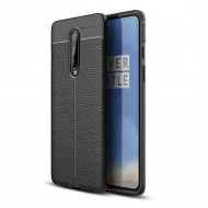 Чехол-накладка Litchi Grain для OnePlus 8 (черный)