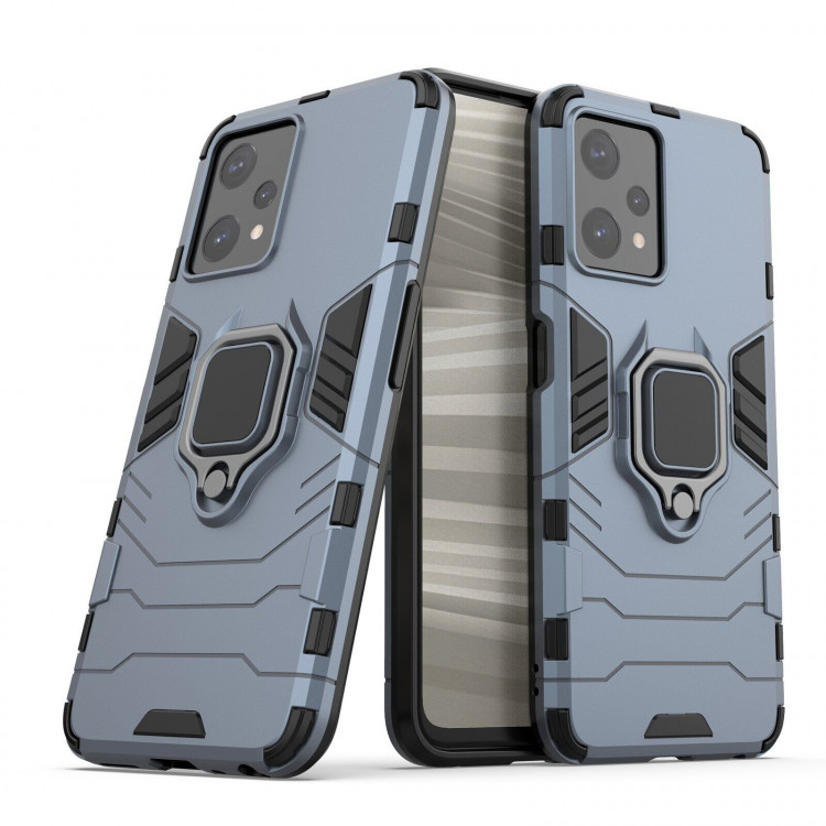 Чехол Armor Ring Holder для Realme 9 Pro, Realme 9 5G (темно-синий)