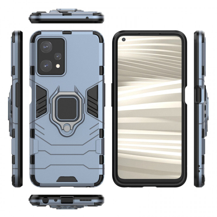 Чехол Armor Ring Holder для Realme 9 Pro, Realme 9 5G (темно-синий)