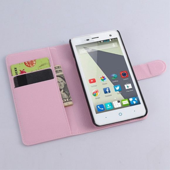 Чехол с визитницей для ZTE Blade L3 (розовый)