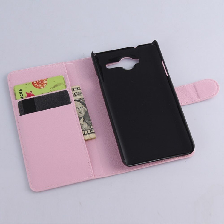Чехол с визитницей для ZTE Blade L3 (розовый)