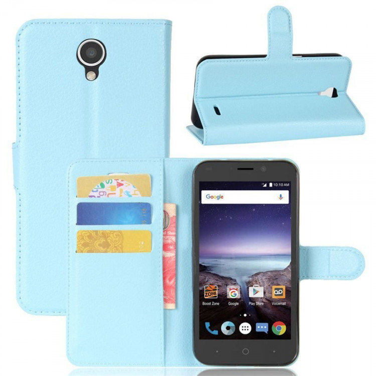 Чехол с визитницей для ZTE Prestige 2 N9136 (голубой)