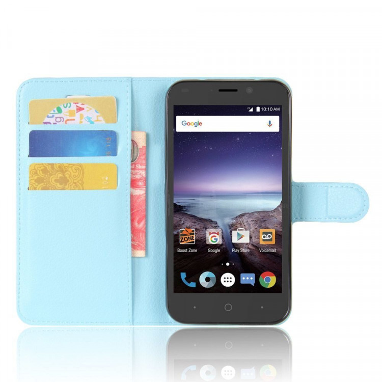 Чехол с визитницей для ZTE Prestige 2 N9136 (голубой)