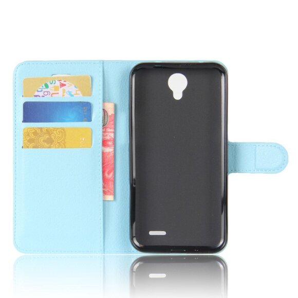 Чехол с визитницей для ZTE Prestige 2 N9136 (голубой) Чехол с визитницей для ZTE Prestige 2 N9136 (голубой)