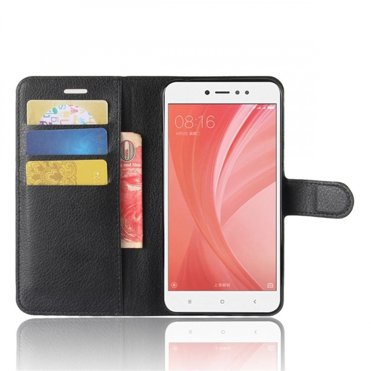Чехол с визитницей для Xiaomi Redmi Note 5A / 5A Prime (черный)