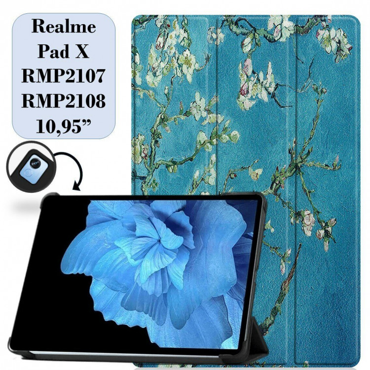 Чехол Smart Case для Realme Pad X RMP2107, RMP2108 (Apricot Blossom)