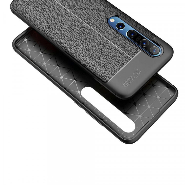 Чехол-накладка Litchi Grain для Xiaomi Mi 10 / Mi 10 Pro (красный)