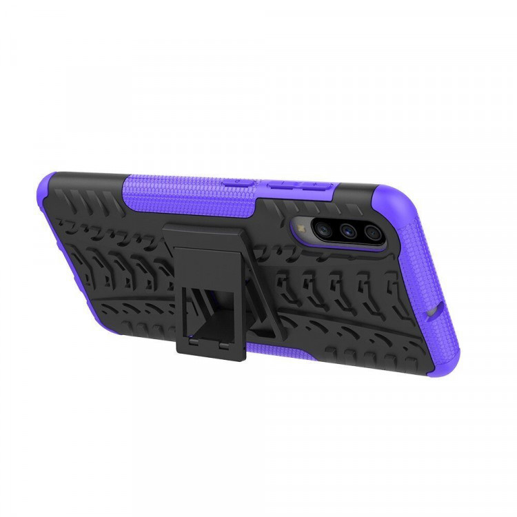 Чехол Hybrid Armor для Samsung Galaxy A70 (черный + фиолетовый)