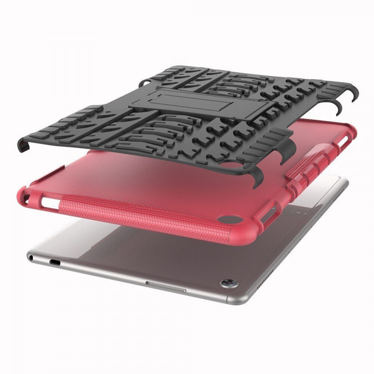 Чехол Hybrid Armor для Huawei MediaPad M5 lite 10 (черный + розовый)
