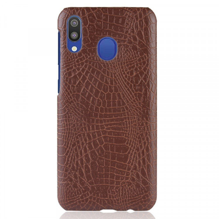 Чехол-накладка Crocodile Texture для Samsung Galaxy A30 / Galaxy A20 (коричневый)