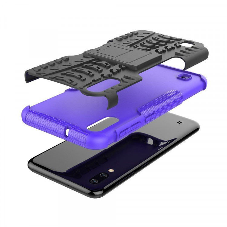 Чехол Hybrid Armor для Samsung Galaxy M10 (черный + фиолетовый)
