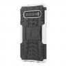 Чехол Hybrid Armor для Samsung Galaxy S10+ (Plus) (черный + белый)