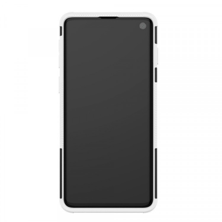 Чехол Hybrid Armor для Samsung Galaxy S10+ (Plus) (черный + белый)