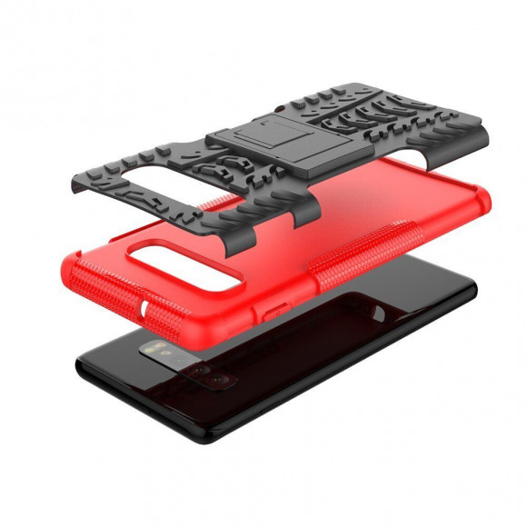 Чехол Hybrid Armor для Samsung Galaxy S10 (черный + красный) Чехол Hybrid Armor для Samsung Galaxy S10 (черный + красный)