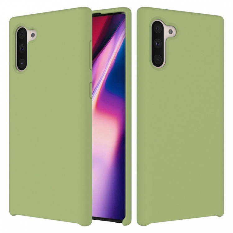 Силиконовый чехол Mobile Shell для Samsung Galaxy Note 10 (темно-зеленый)