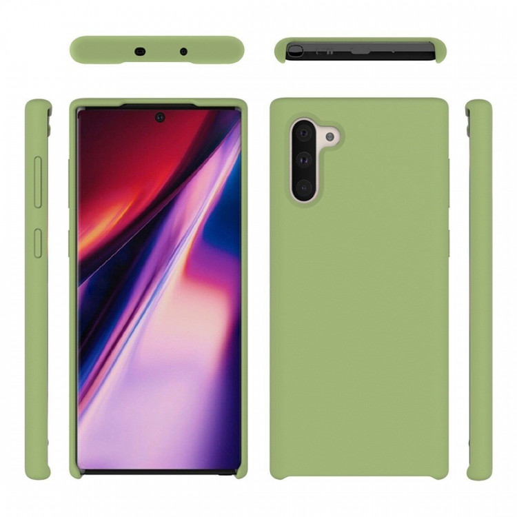Силиконовый чехол Mobile Shell для Samsung Galaxy Note 10 (темно-зеленый)