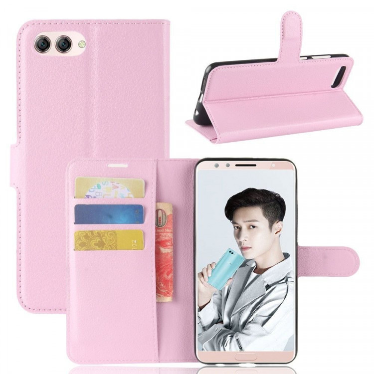 Чехол с визитницей для Huawei Nova 2s (розовый)
