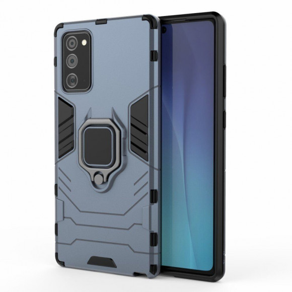 Чехол Armor Ring Holder для Samsung Galaxy Note 20 (темно-синий)