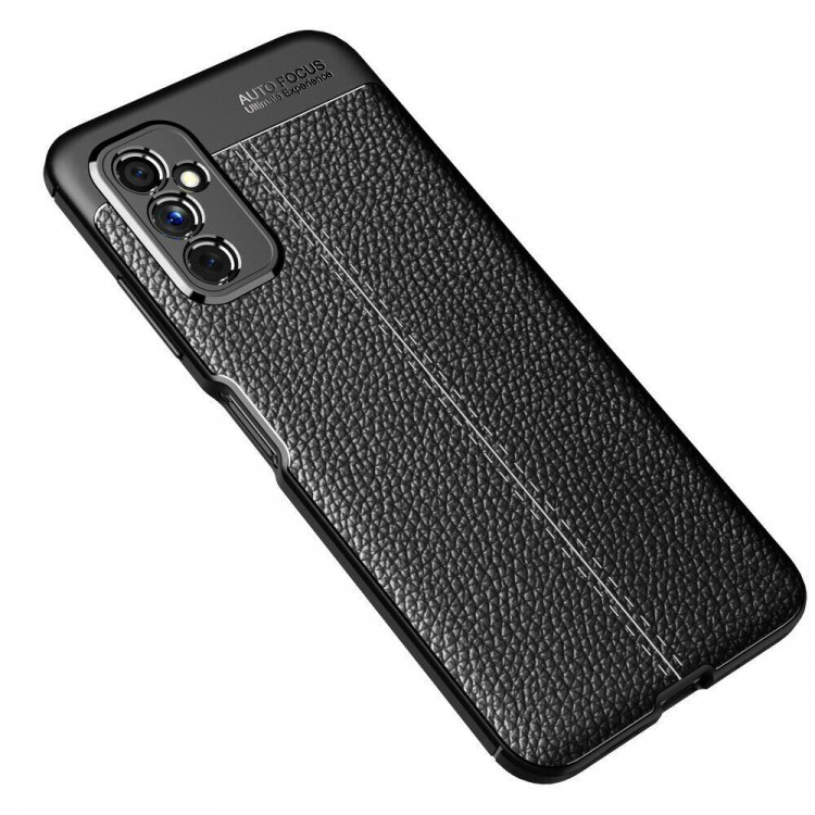 Чехол-накладка Litchi Grain для Samsung Galaxy M52 5G (черный)