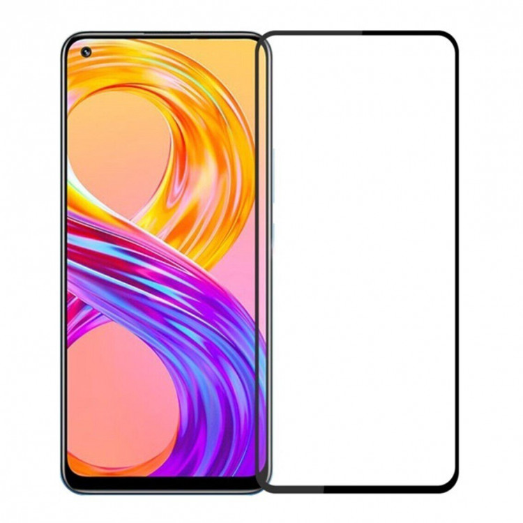 Защитное стекло 3D для Realme 8 / Realme 8 Pro (черный)