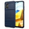 Чехол-накладка Carbon Fibre для Xiaomi Poco M5 4G (темно-синий)