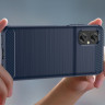 Чехол-накладка Carbon Fibre для Xiaomi Poco M5 4G (темно-синий)